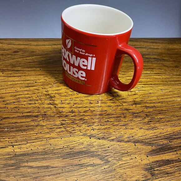 1980's Instant Maxwell House Coffee Cup Mug 8oz‎ Red Made In England - Picture 5 of 8